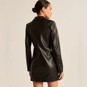 Abercrombie Fitch Dresses Nwtaf Vegan Leather Blazer Dress